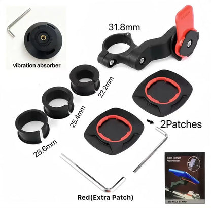 Support de téléphone pour moto, support de téléphone portable pour vélo Anti-secouement avec amortisseur de vibrations, fixation/détachage à dégagement rapide