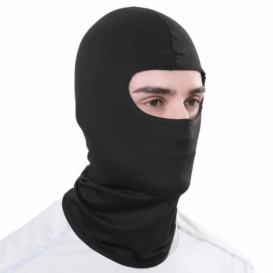 Ice InjSunscreen-Masque intégral UV coupe-vent, masque de protection, cagoule noire, pêche en plein air, moto