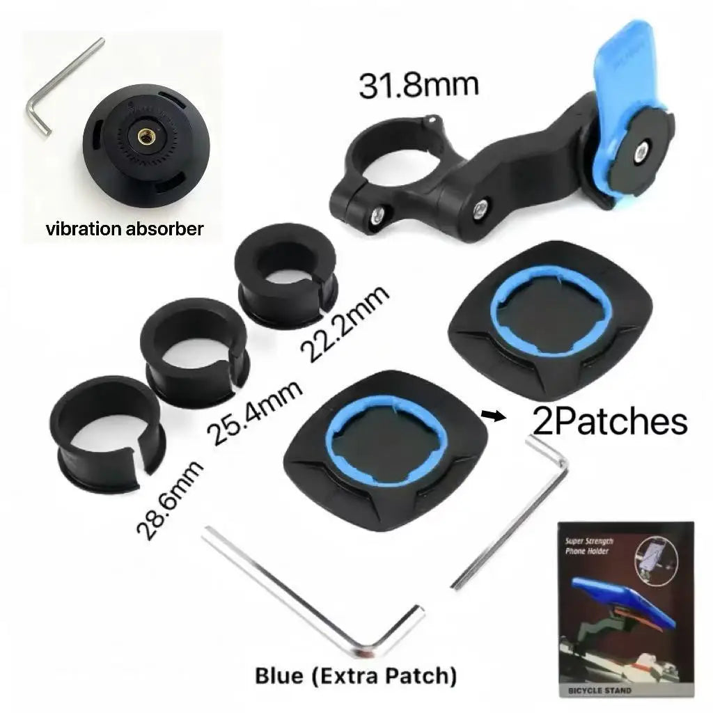 Support de téléphone pour moto, support de téléphone portable pour vélo Anti-secouement avec amortisseur de vibrations, fixation/détachage à dégagement rapide