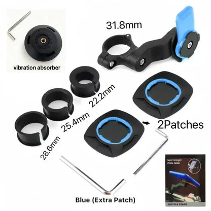 Support de téléphone pour moto, support de téléphone portable pour vélo Anti-secouement avec amortisseur de vibrations, fixation/détachage à dégagement rapide