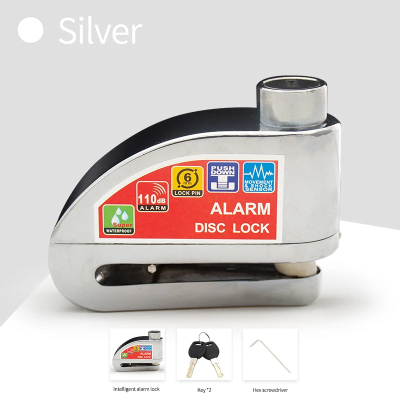 Alarme de verrouillage de moto et de vélo, protection de sécurité, disque de cadenas, alliage d'aluminium, ULde rappel antivol, sac de verrouillage, accessoires de moto