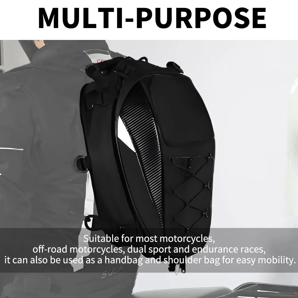 Sac de selle arrière pour moto, sac de siège arrière imperméable, grande capacité, sac à dos multifonctionnel pour motard, sacoche universelle pour moto