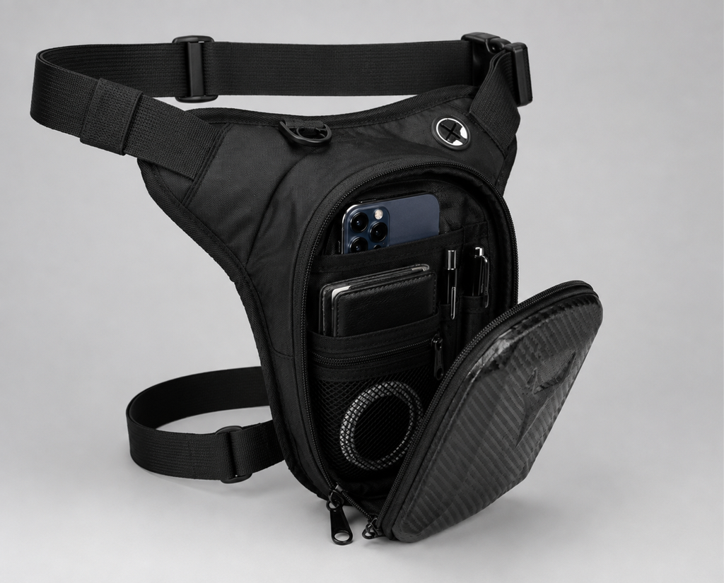 Sacoche de cuisse moto imperméable | Compacte & polyvalente