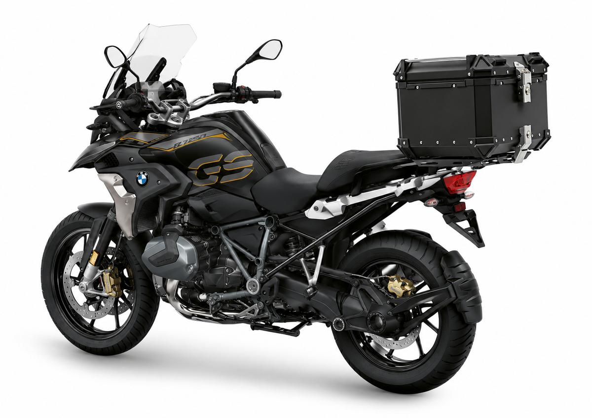 Top Case Moto Aluminium 45L, 55L & 65L | Étanche avec Serrure & Coussin Dorsal