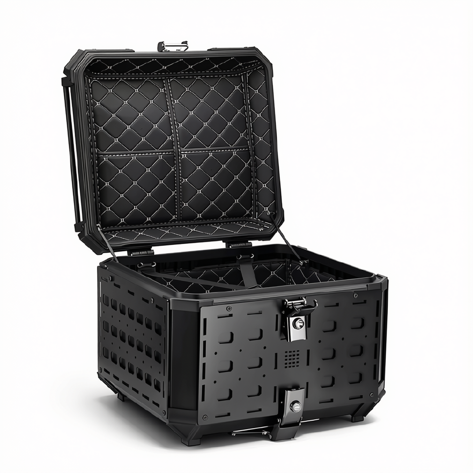 Top Case Moto 45 L / 55 L en Aluminium | Résistant à l’Eau, Fixation Rapide & Serrure Antivol